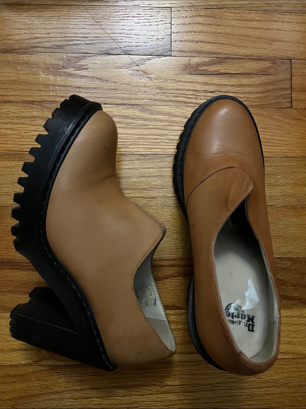 Dr. Martens Cordelia Tan Leather Platform Boot